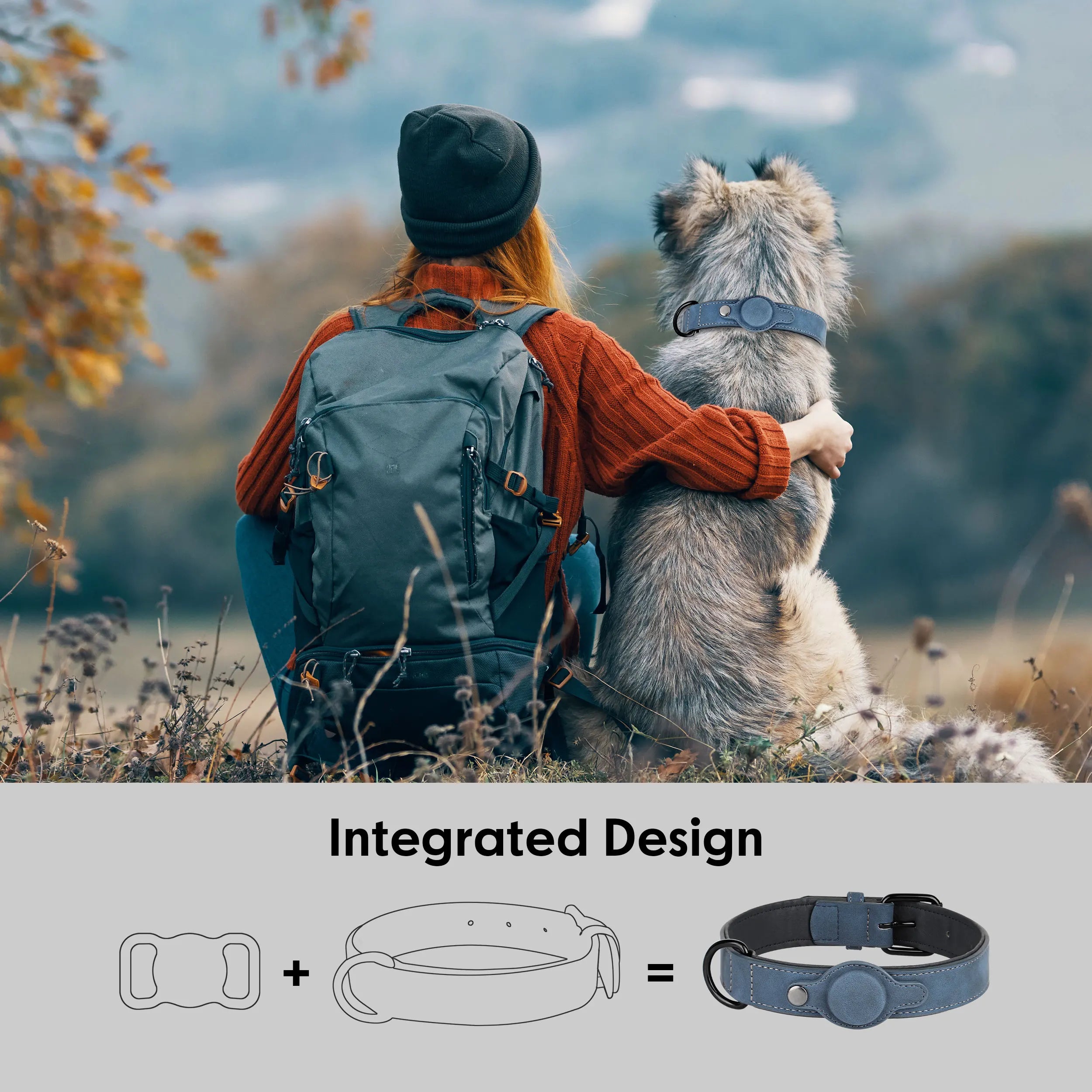 Collar de Cuero Premium Antiperdida (Compatible con Localizador GPS)