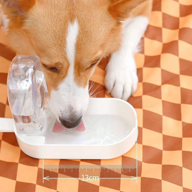 Botella de agua 2 en 1 para perros con compartimento de comida